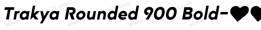 Trakya Rounded 900 Bold字体转换